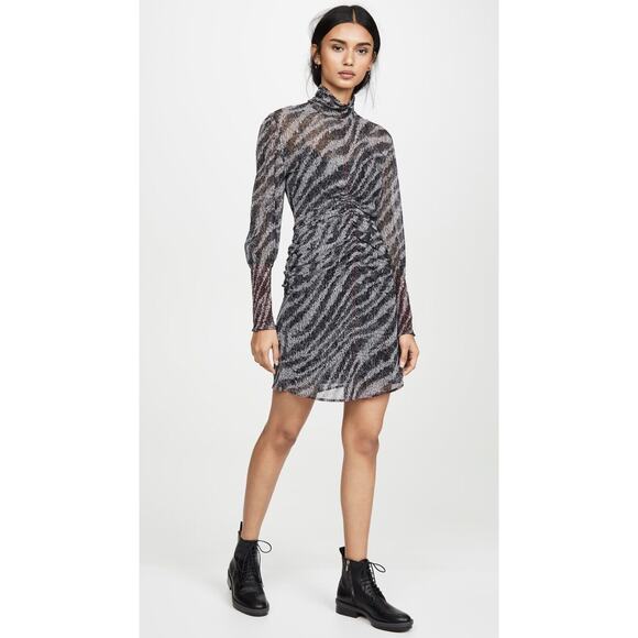 Rag & Bone NWT Maris Mini Dress Black Multi Size 10 - Picture 10 of 10